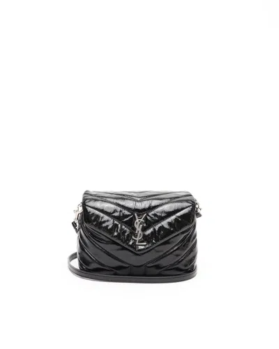 Saint Laurent Patent Toy Loulou Bag In Black