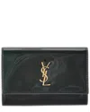 Saint Laurent Patent Wallet In Black