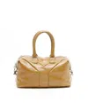 Saint Laurent Patent Y Boston Bag In Yellow