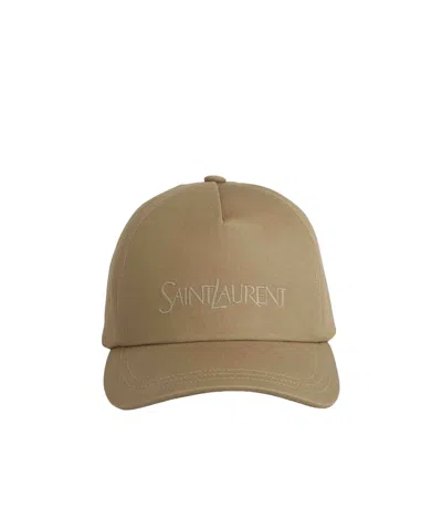 Saint Laurent Pattern Hat In Brown