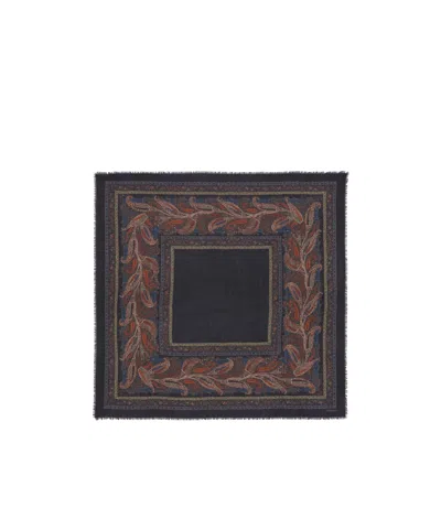 Saint Laurent Pattern Scarf In Black
