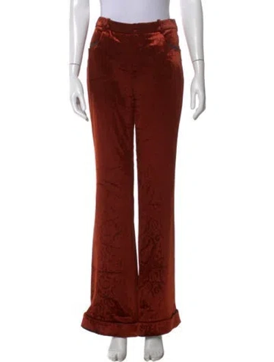 Pre-owned Saint Laurent Patterned Flared Pants In Multi