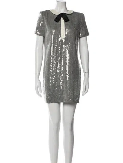Pre-owned Saint Laurent Patterned Mini Dress In Multi