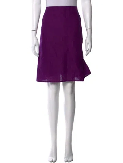 Pre-owned Saint Laurent Patterned Mini Skirt In Purple