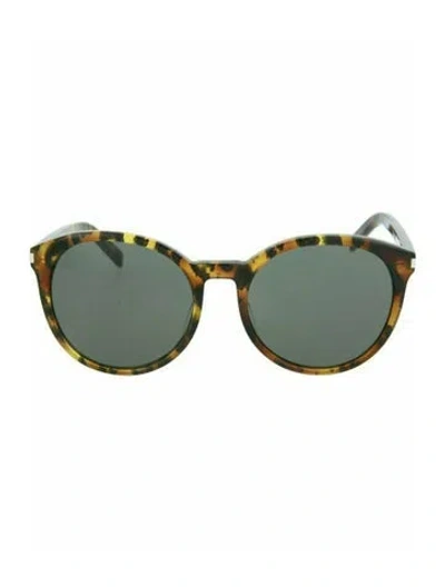 Pre-owned Saint Laurent Patterned Sunglasses W/ Tags In Brown
