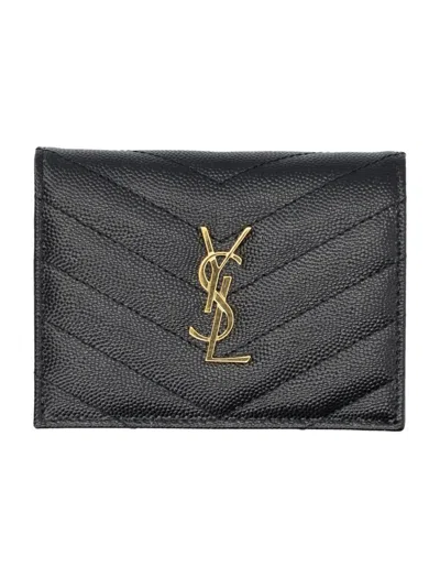 Saint Laurent Pcc Wallet In Brown