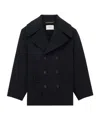 Saint Laurent Oversize Pea Coat In Black