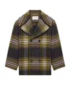 Saint Laurent Caban Coat Coats And Trench Coats Multicolor In Brown