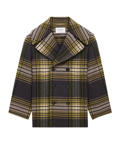 SAINT LAURENT SAINT LAURENT TARTAN DOUBLE-BREASTED COAT