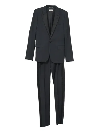 Pre-owned Saint Laurent Peak Lapel Suit In Blue
