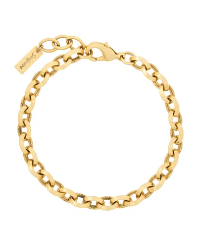 Saint Laurent Peaked Chain Bracelet In Metal In Gold