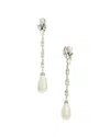 Saint Laurent Drop Clip-on Earrings With Faux Pearls