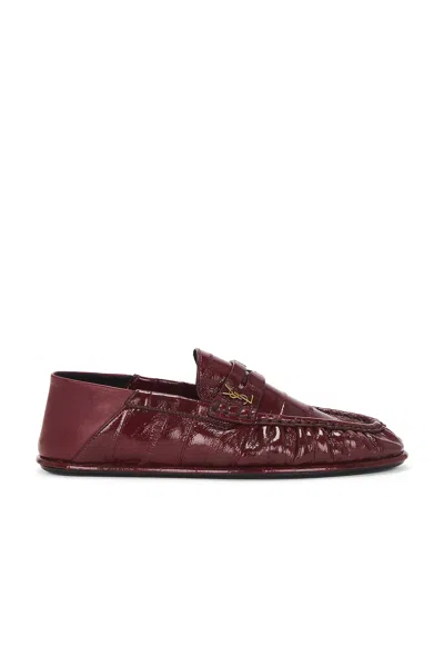 Saint Laurent Le Loafer 15 Leather Loafers In Red