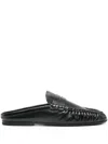 Saint Laurent Le Loafer 05 Leather Moccasin Loafer Mules In Black