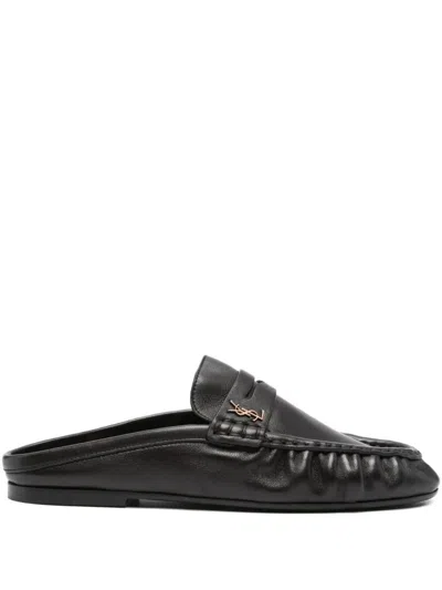 SAINT LAURENT SAINT LAURENT PEG LEATHER MULE SHOES
