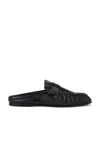 Saint Laurent Le Loafer 05 Leather Moccasin Loafer Mules In Nero