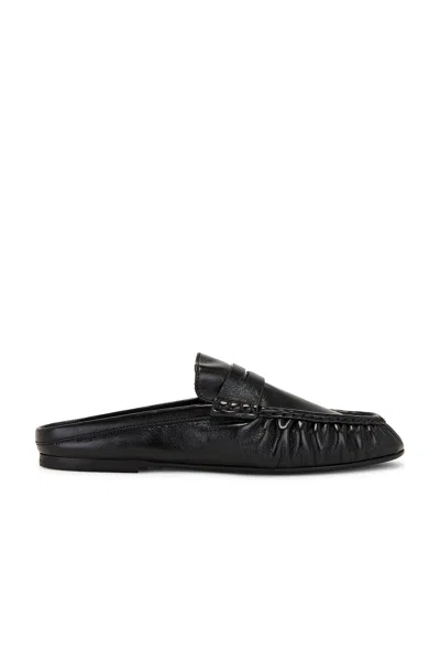 Saint Laurent Le Loafer 05 Leather Moccasin Loafer Mules In Black