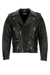 Saint Laurent Leather Biker Jacket In Black