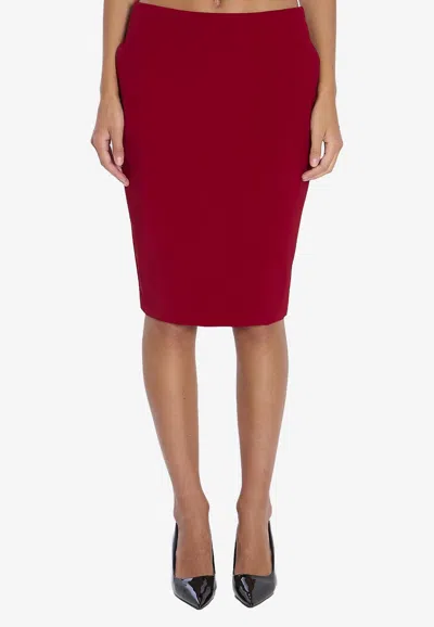 SAINT LAURENT PENCIL MIDI SKIRT