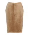 Saint Laurent Pencil Skirt In Gres/marron Glace