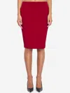 Saint Laurent Straight-hem Pencil Skirt In Red