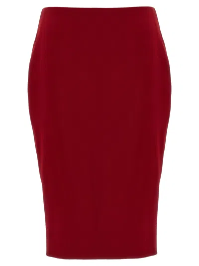 SAINT LAURENT PENCIL SKIRT SKIRTS RED