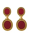 Saint Laurent Pendant Cabochon Earrings