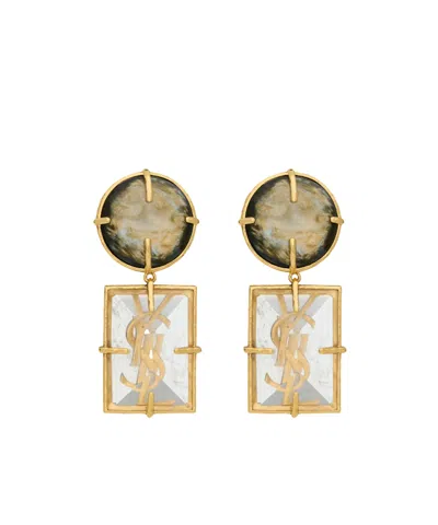 Saint Laurent Pendant Earrings In Gold