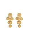 Saint Laurent Medallion Chandelier Clip-on Earrings In Yellow