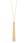 Saint Laurent Tassel Necklace In Dore