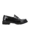 Saint Laurent Le Loafer Black Loafers With Chunky Sole And Cassandre Detail In Smooth Leather Woman