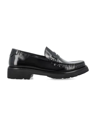 Saint Laurent Penny Loafers In Black