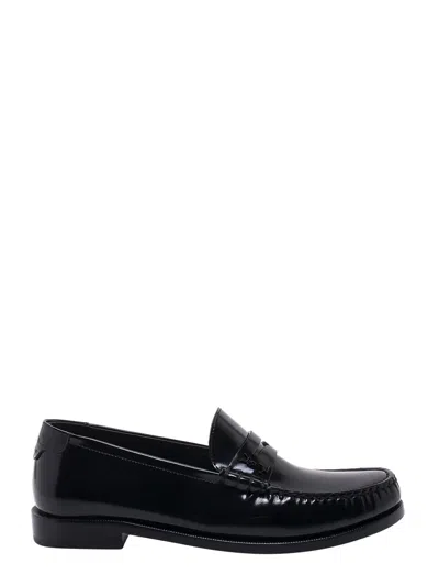 Saint Laurent Penny Loafers In Black