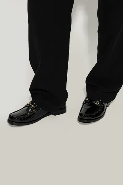 Saint Laurent Penny Loafers In Black