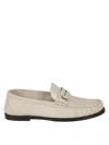 Saint Laurent Penny Loafers With Metallic Ysl Monogram In Neutral