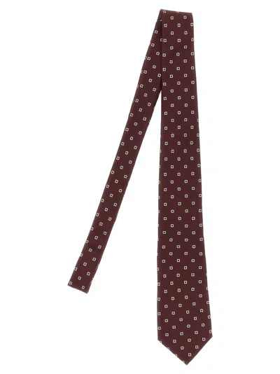 Saint Laurent 'petits Losan' Tie In Burgundy