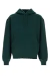 Saint Laurent Hoodie With Drawstring And Kangaroo Pocket In Green