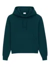 Saint Laurent Hoodie With Drawstring And Kangaroo Pocket In Green