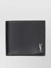Saint Laurent Tiny Cassandre East/west Wallet In Grey