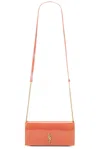 Saint Laurent Phone Holder Chain Bag In Mild Rose