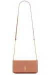 Saint Laurent Phone Holder In Coral Paradise