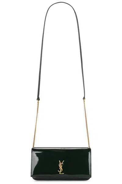 Saint Laurent Phone Holder In Fir Leaf