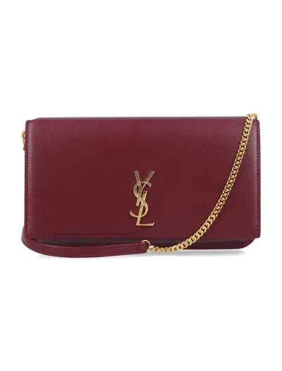 Saint Laurent Phone Holder Mo In Red