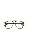 Saint Laurent Pilot-frame Glasses In Black