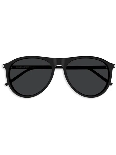 Saint Laurent Pilot-frame Sunglasses In Black