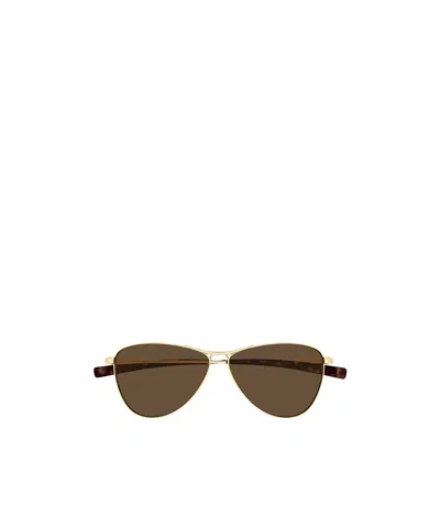 Saint Laurent Pilot-frame Sunglasses In Brown