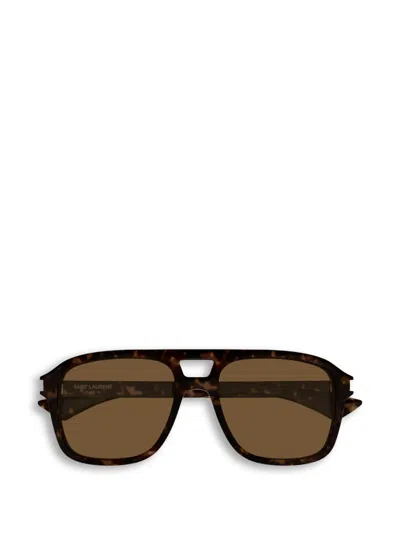 Saint Laurent Pilot-frame Sunglasses In Multi