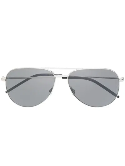 Saint Laurent Aviator-frame Sunglasses In Schwarz