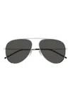 Saint Laurent Pilot-frame Sunglasses In Gray