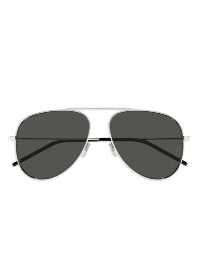 Saint Laurent Pilot-frame Sunglasses In Gray